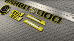 Brabus 800 metallic emblems set in yellow color for Mercedes G Wagon - Image 2