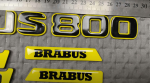 Brabus 800 metallic emblems set in yellow color for Mercedes G Wagon - Image 3