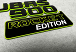 Brabus Rocket Edition Biturbo 900 emblem set in green color for Mercedes GLE - Image 3