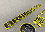 Yellow Brabus 700 carbon badge kit for Mercedes G Class - Image 5