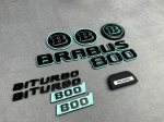 Brabus 800 Emblems Set in Tiffany Blue for Mercedes G-Class W463/W463A/W464/GLS/GLE - Image 2