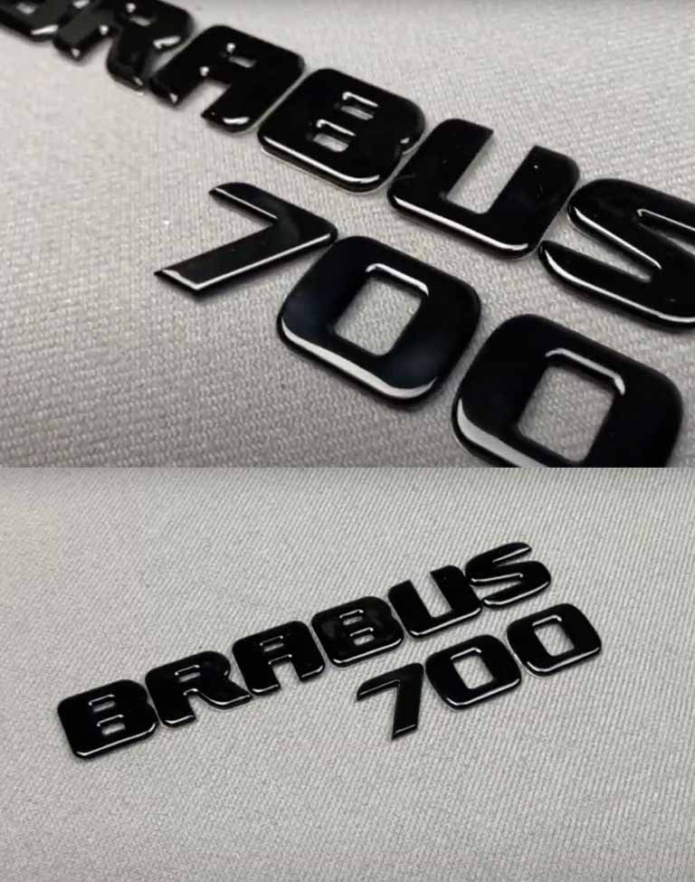Black Brabus 700 rear metal badge for Mercedes-Benz G Class