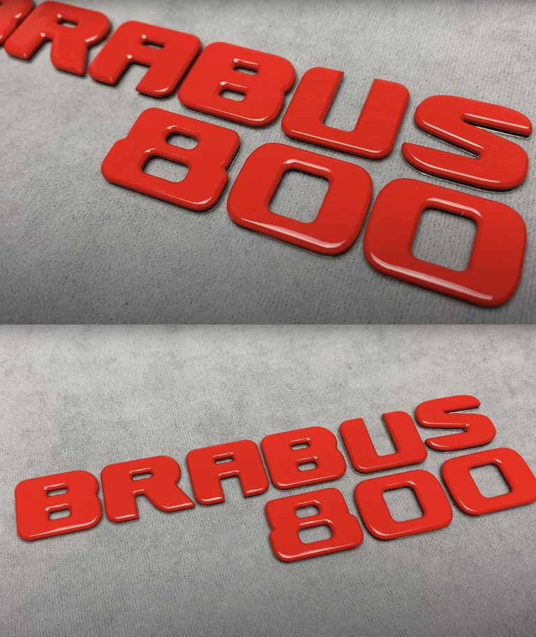 Brabus 800 red metallic badge for Mercedes Benz G Class