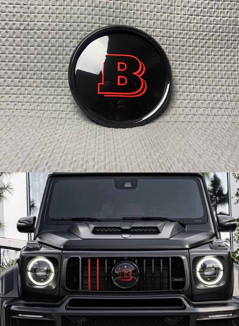 Front radiator red Brabus logo for Mercedes G-Wagon