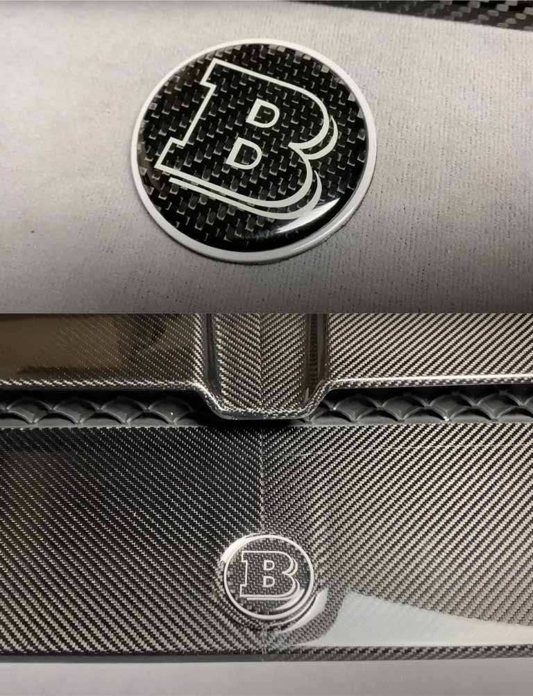 Brabus Badge on hood cover for Mercedes G-Wagon