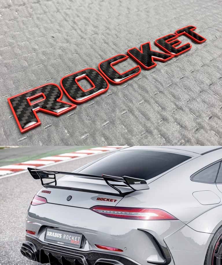 Brabus Rocket carbon tail badge for Mercedes Benz G Class