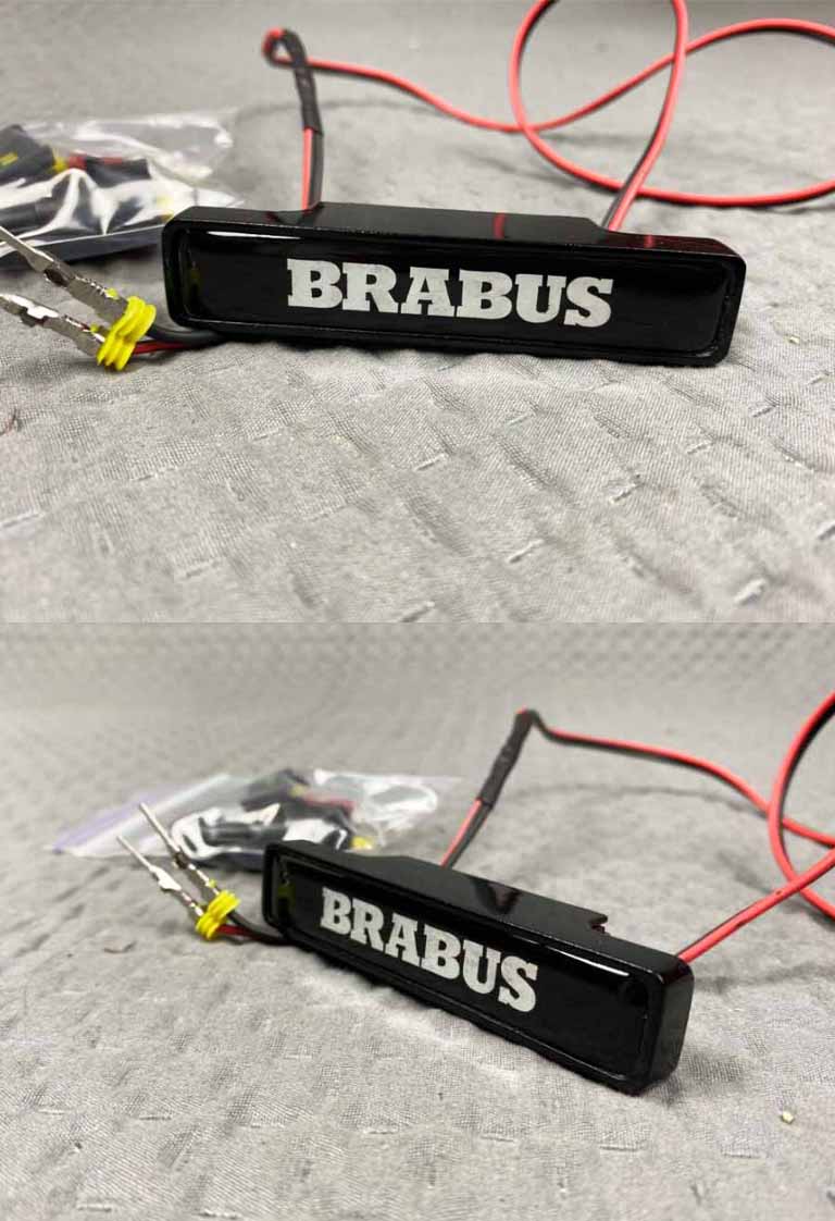 LED Red Brabus Badge on car front grill for Mercedes G63