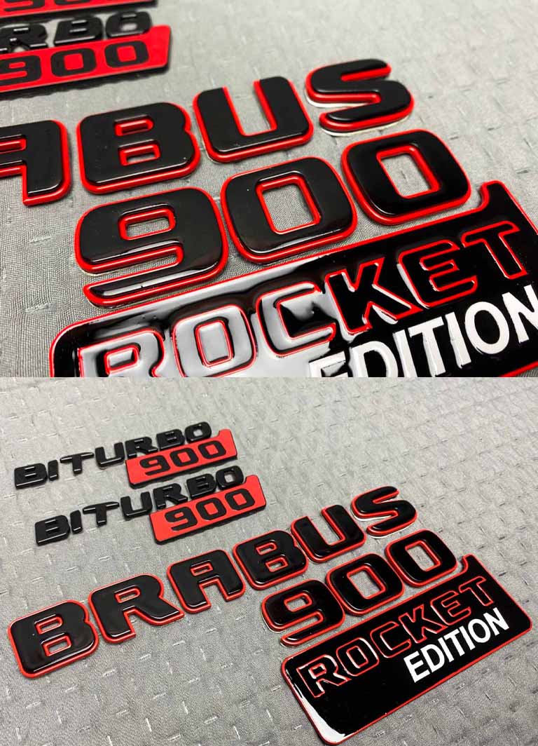 GLE 900 Brabus Rocket Edition Emblem Badge GLE 63 S C167 Brabus Rocket Edition Biturbo 900 emblems set for Mercedes GLE