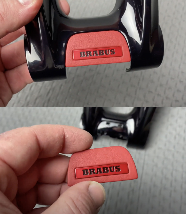 Brabus steering wheel badge red insert for Mercedes G Wagon
