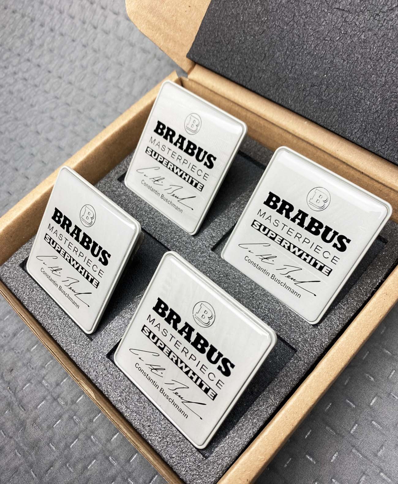 Brabus Masterpiece SuperWhite seat inserts set for Mercedes Benz interior
