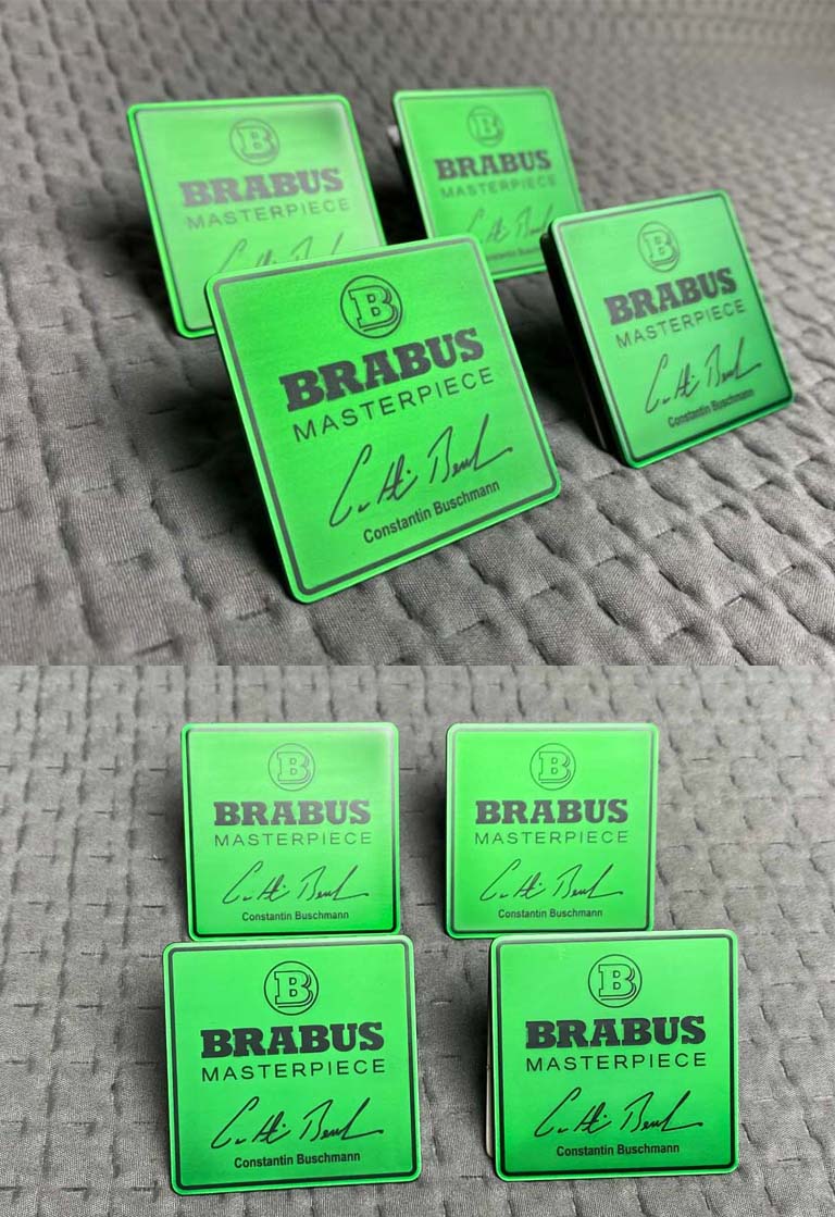 Brabus Masterpiece green seat emblem set for Mercedes G-Class