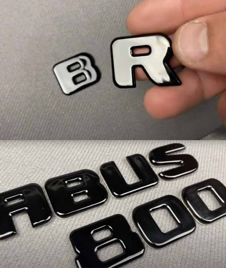 Metal black Brabus 800 logo for Mercedes Benz G Class trunk