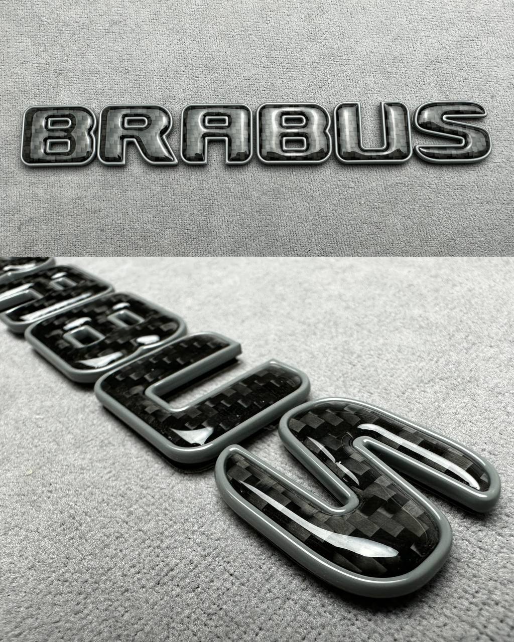Brabus carbon fiber rear badge on G Wagon