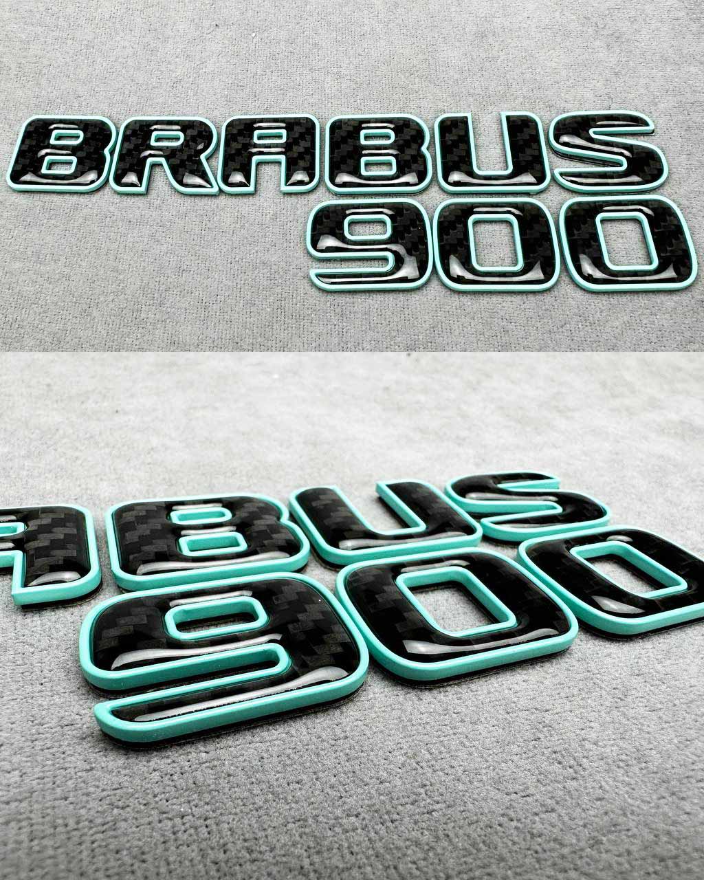 Brabus 900 trunk emblem tuning for G Wagon Brabus 900 Carbon Rear Emblem in Tiffany Blue color