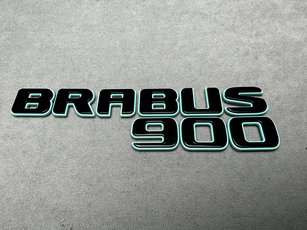 Brabus 900 metal Rear Emblem in Tiffany Blue color