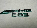 Tail Emblem Badge AMG C63 Brabus tiffany and carbon 2025 - Image 3