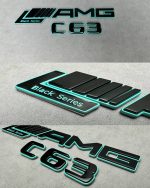 Tail Emblem Badge AMG C63 Brabus tiffany and carbon 2025