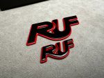 RUF Emblems Porsche Style RED and Black Logo Metal Badges Set For Porsche 911 997 996 993 964 930 Turbo - Image 3