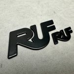 RUF Emblems Porsche Style Black Matte Logo Metal Badges Set For Porsche 911 997 996 993 964 930 Turbo