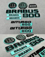 Brabus 800 Tiffany Blue Badges Set for Mercedes G Class W463a W464 W465