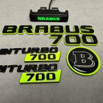 Brabus Biturbo 700 Emblem Badge Set with LED Lime Green grill for Mercedes G 800 G63 G Class W464 W463 W463a