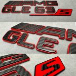 AMG GLE 63 S Emblem Metal Red and carbon brabus Style 2025