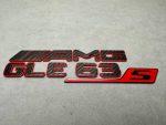 AMG GLE 63 S Emblem Metal Red and carbon brabus Style 2025 - Image 3