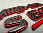 AMG GLS 63 S Rear Emblem Metal Red and carbon brabus Style 2025 - Image 3