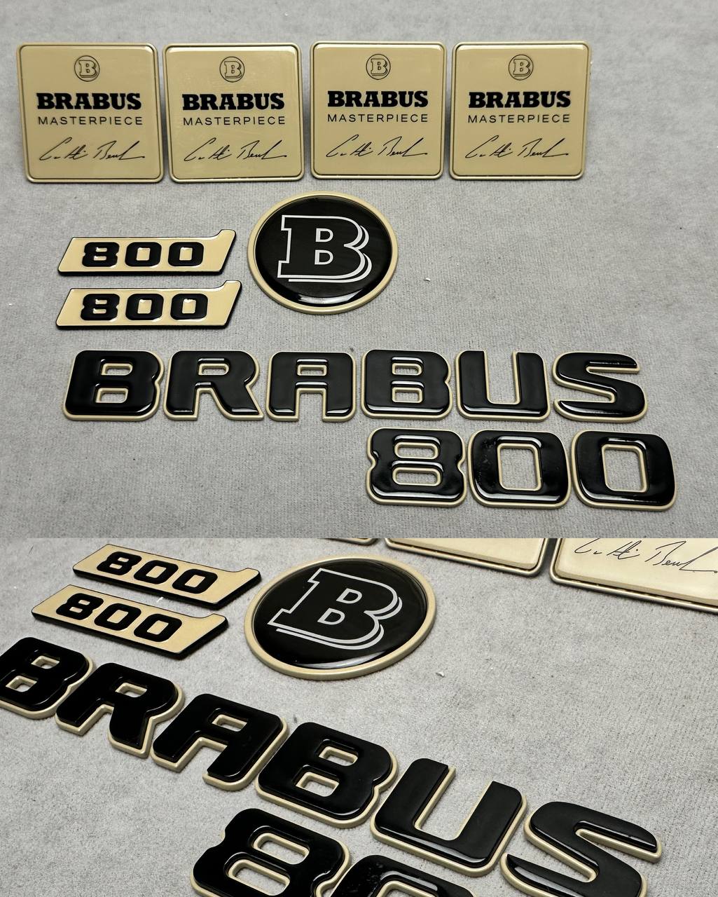 Brabus 800 Emblem Logo Set Desert Send and Black metal made for Mercedes Benz G Class 1 Brabus 800 Emblem Logo Set Desert Send and Black metal made for Mercedes Benz G Class - Image 1