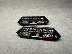 Lamborghini Carbon Fiber Emblems Aventador SVJ Roadster 001 di 250 in the door card – Original - Image 10