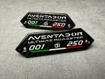 Lamborghini Carbon Fiber Emblems Aventador SVJ Roadster 001 di 250 in the door card – Original - Image 4