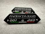 Lamborghini Carbon Fiber Emblems Aventador SVJ Roadster 001 di 250 in the door card – Original - Image 7