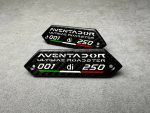 Lamborghini Carbon Fiber Emblems Aventador SVJ Roadster 001 di 250 in the door card – Original - Image 9