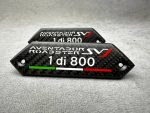 Lamborghini Emblems Aventador SV 1 di 800 in the door card Carbon Fiber - Image 2