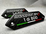 Lamborghini Emblems Aventador SV 1 di 800 in the door card Carbon Fiber - Image 6
