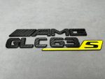 Tail Emblem Badge AMG GLC 63 S rear Emblem Brabus 2025 Yellow and carbon - Image 2