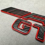 AMG GT 63 S Rear Emblem Metal Red and carbon Brabus 2025 - Image 7