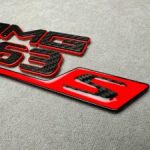 AMG GT 63 S Rear Emblem Metal Red and carbon Brabus 2025 - Image 5