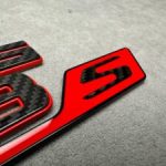 AMG GT 63 S Rear Emblem Metal Red and carbon Brabus 2025 - Image 2