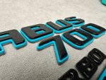 Brabus biturbo 700 Emblem Logo Set Blue metal made for Mercedes Benz G Class - Image 4