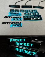 Brabus 900 Blue Badges Rocket Set LED Exterior for Mercedes G Class W465 W464 W463a