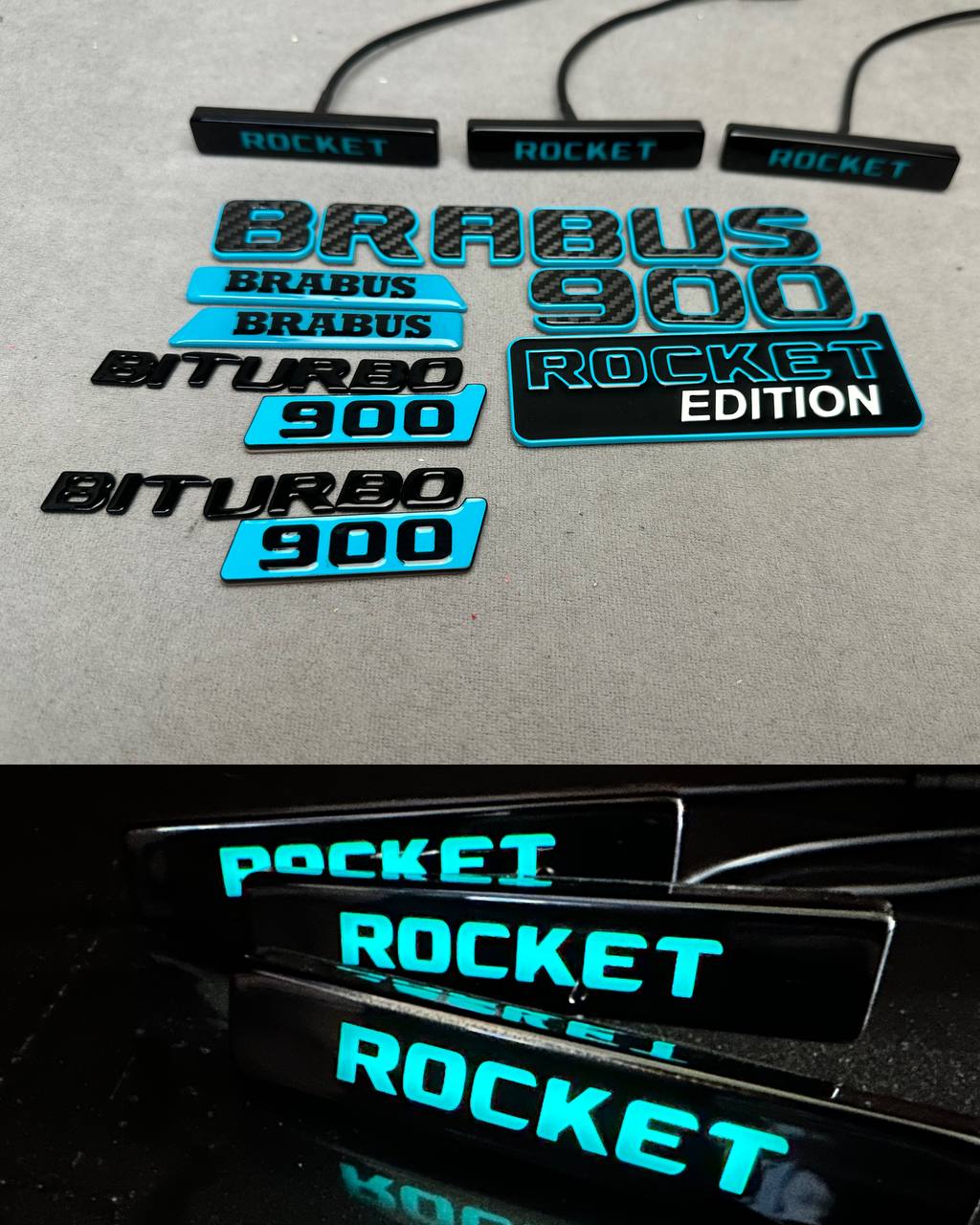 2025-10-27 15.06.32 Brabus 900 Blue Badges Rocket Set LED Exterior for Mercedes G Class W465 W464 W463a - Image 1
