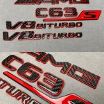 AMG С63S V8 biturbo red and carbon C class