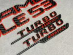AMG GLE 53 Turbo 4MATIC Red and Carbon Emblem Set - Image 3