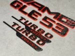 AMG GLE 53 Turbo 4MATIC Red and Carbon Emblem Set - Image 5