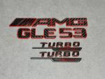 AMG GLE 53 Turbo 4MATIC Red and Carbon Emblem Set
