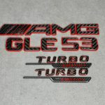 AMG GLE 53 Turbo 4MATIC Red and Carbon Emblem Set