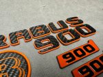 Brabus 900 emblems badge mini set Orange and carbon for Mercedes - Image 3
