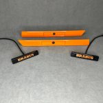 Fender Insert Brabus LED Illuminated Orange Emblem for Mercedes G63 G Wagon W463A 2014-2018