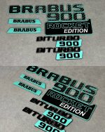 Brabus 900 Tiffany Blue Badges Set for Mercedes Rocket Edition G Class W463a W464 W465